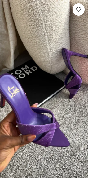 Alora Purple Cross Strap Mules