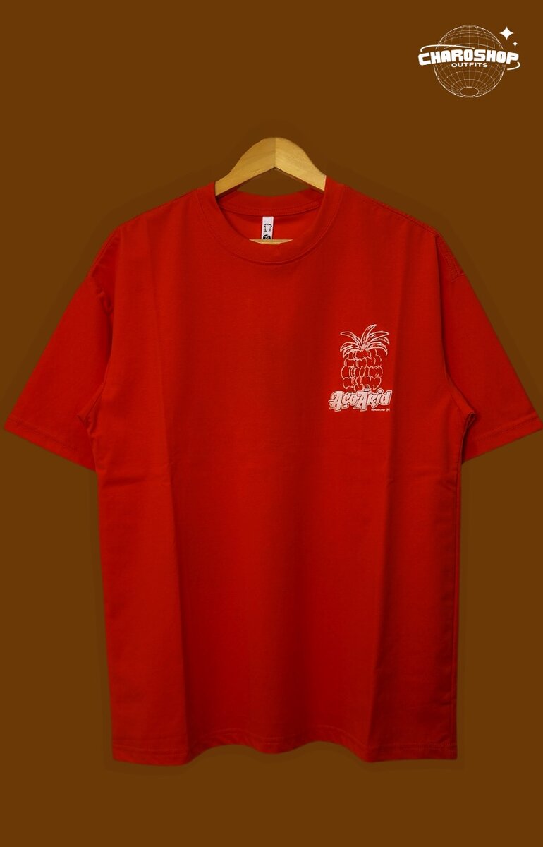 T-shirt unisexe rouge imprimé