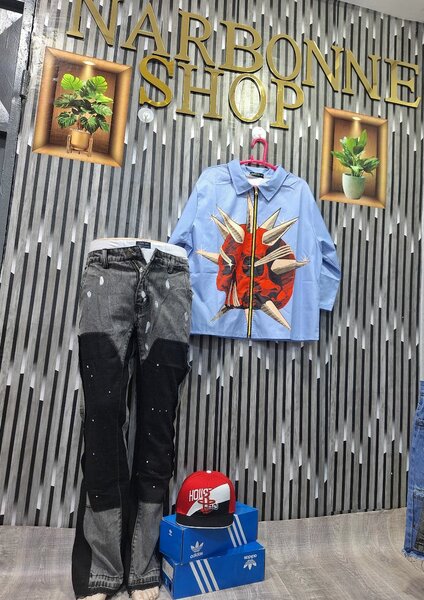 Ensemble chemise et jean tendance