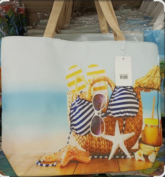 Sac de plage estival coloré