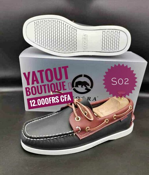 Chaussures bateau en cuir pour hommes