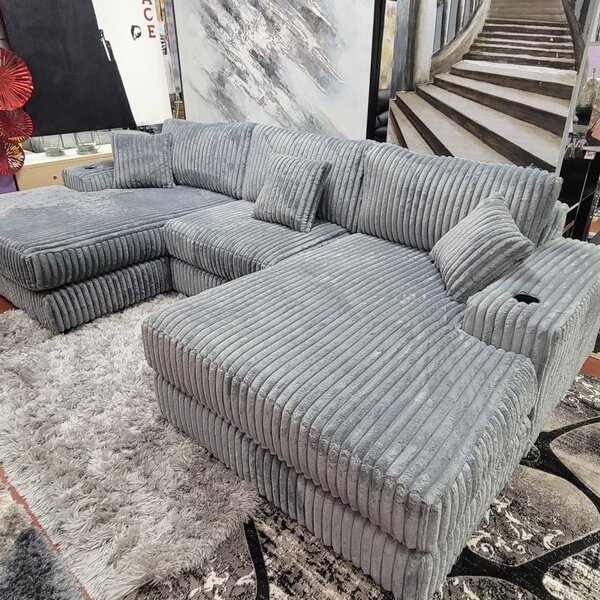 Canapé d'angle en velours