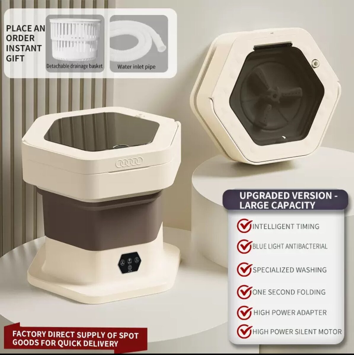 Foldable washing machine 10L