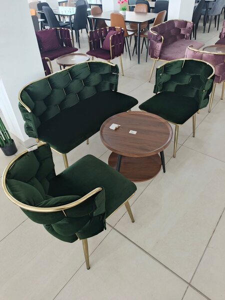 Ensemble salon moderne en velours