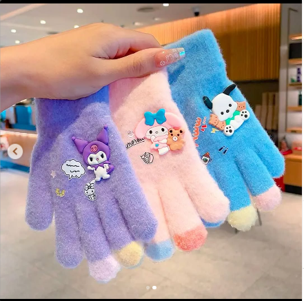 перчатки для девочек разных цветов 