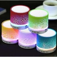 Mini Portable Bluetooth & Rechargeable Speaker with Light + SD Card + USB Supported Multi Color