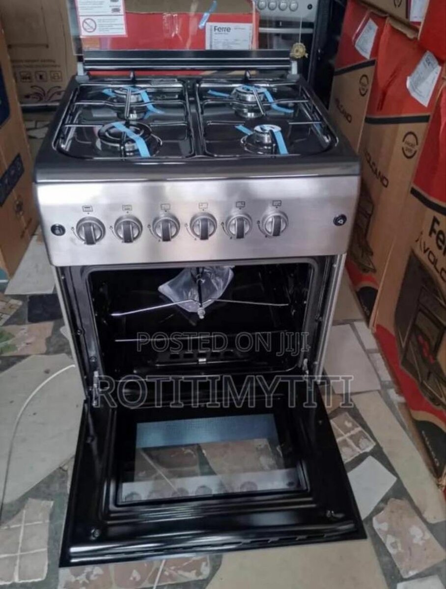 Volcano 4 burner Gas Cooker 60x60cm Stainless