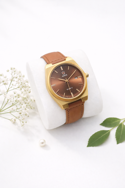 Montre Élégante en Cuir Homme