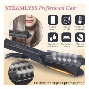 Lisseur à Cheveux Et Bigoudi 2en1
