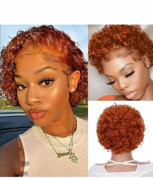 Perruque Bouclée Rouge