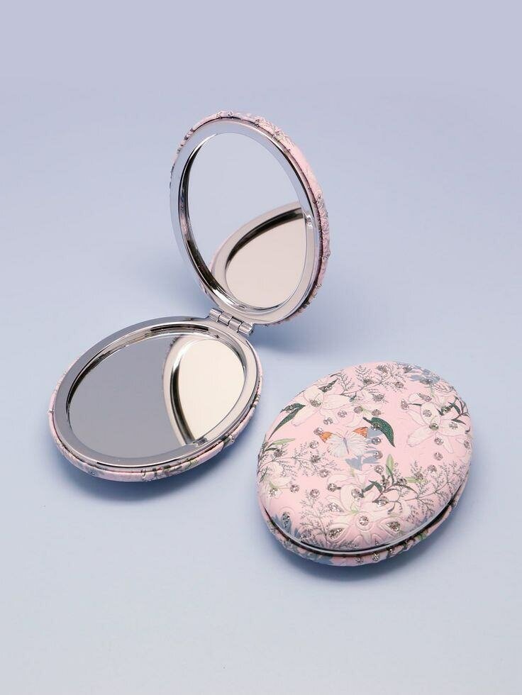 Miroir de poche compact décoratif