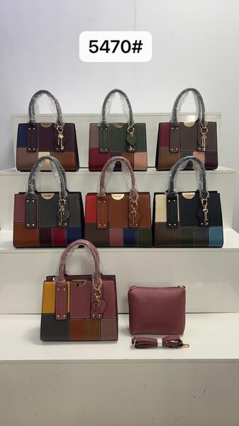 Sac à main multicolore en cuir