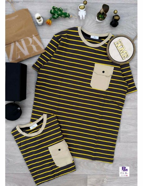 T-shirt rayé avec poche
