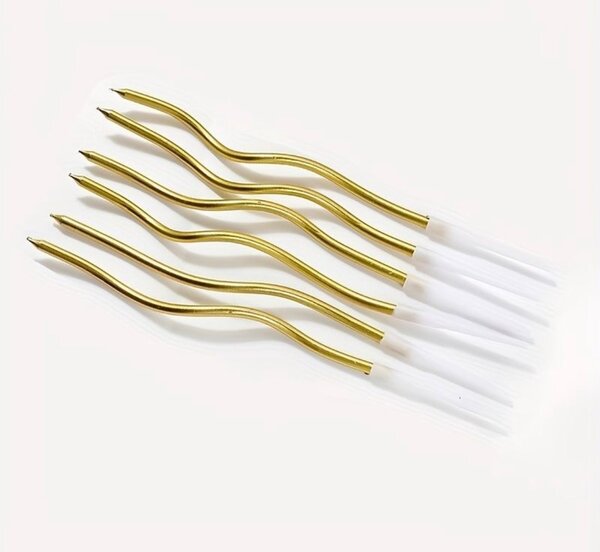 Mini Bougie en Spirale Dorée