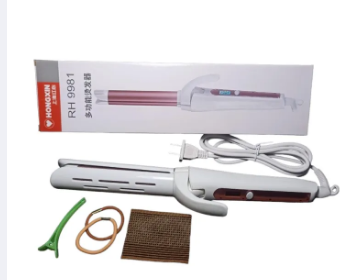 HONGXIN RH 9981 Hair Curling Iron Hair Straightener 2 in 1 Digital Temperature Control Multistyler