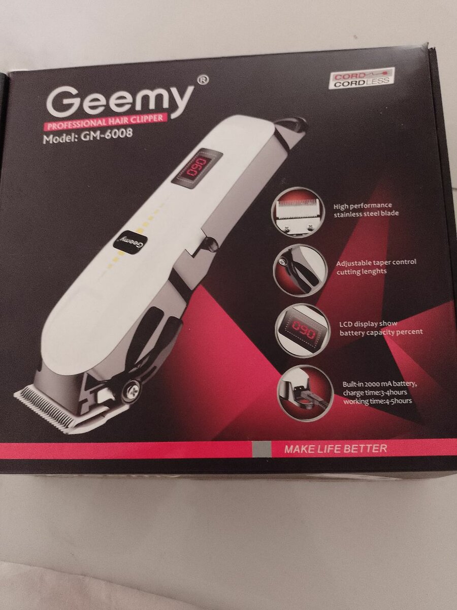 Tondeuse professionnelle Geemy GM-6008