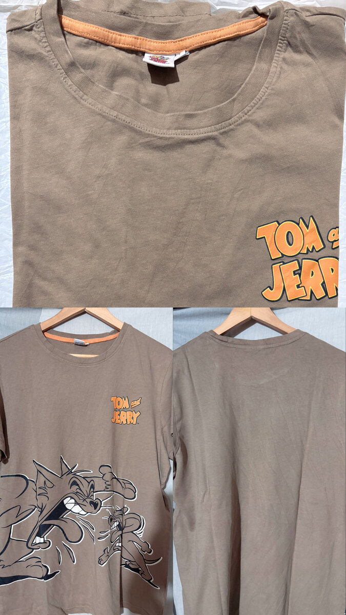 T-shirt Tom et Jerry marron