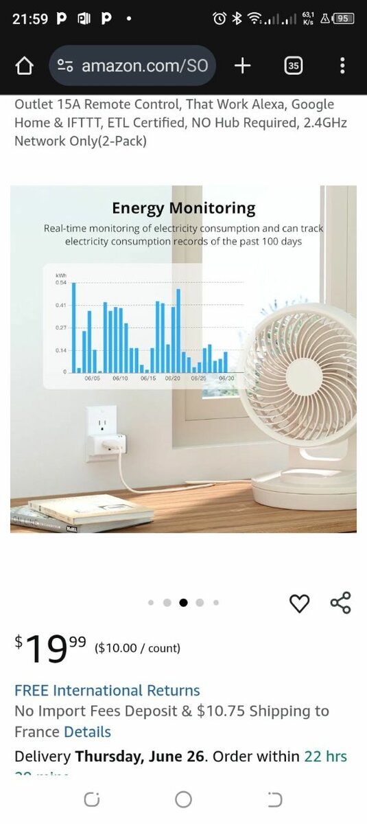 Prise Intelligente WiFi Sonoff