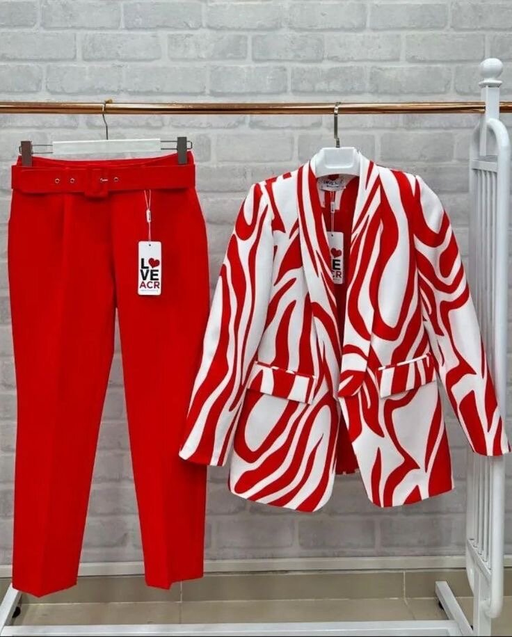 Ensemble pantalon et veste imprimé