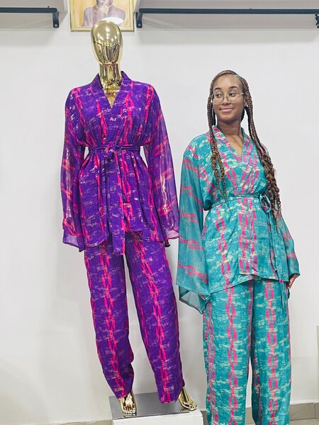 Ensembles deux pièces soies 