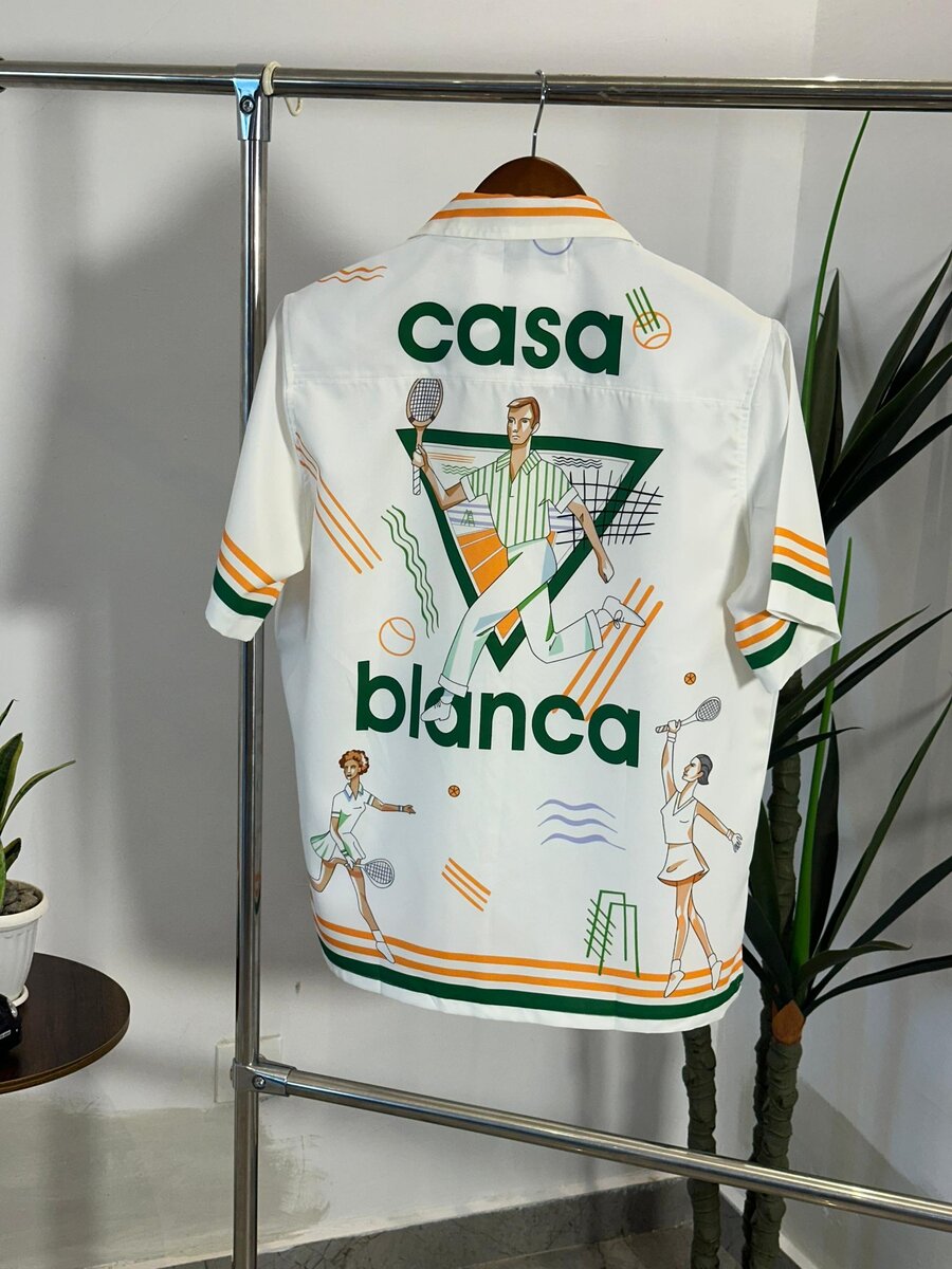 Chemise à motif rétro sport