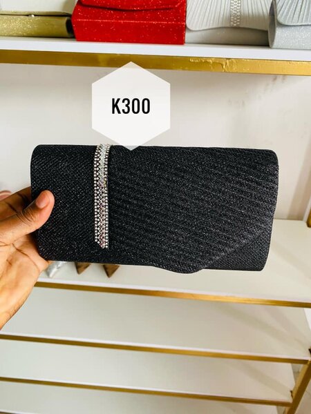 Beautiful black evening clutch bag
