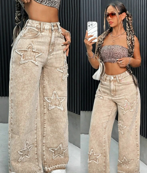 Jeans étoilés décontractés