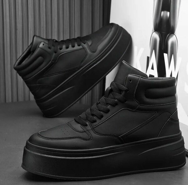 Baskets montantes noires plateforme