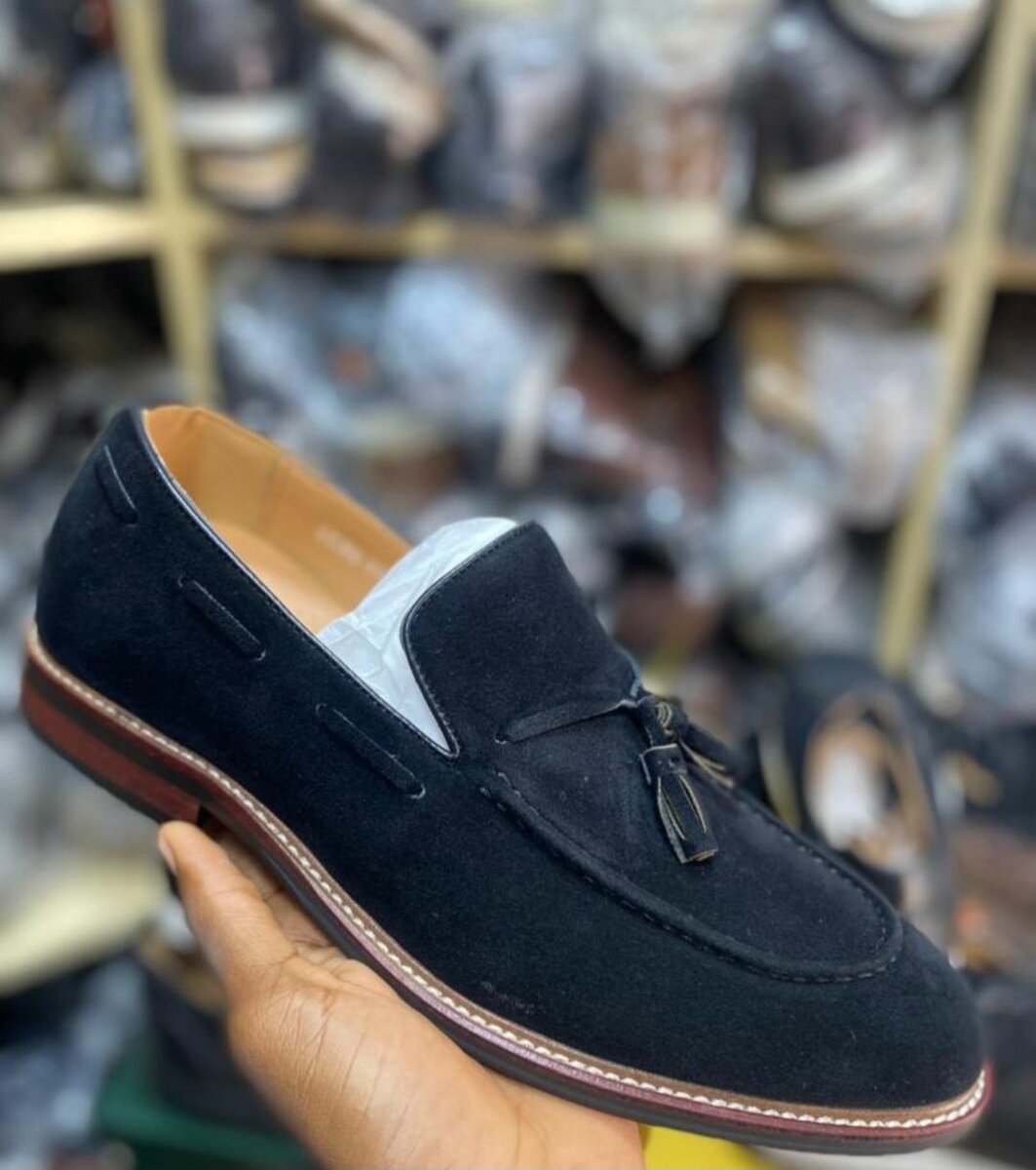 Mocassins en daim élégants homme