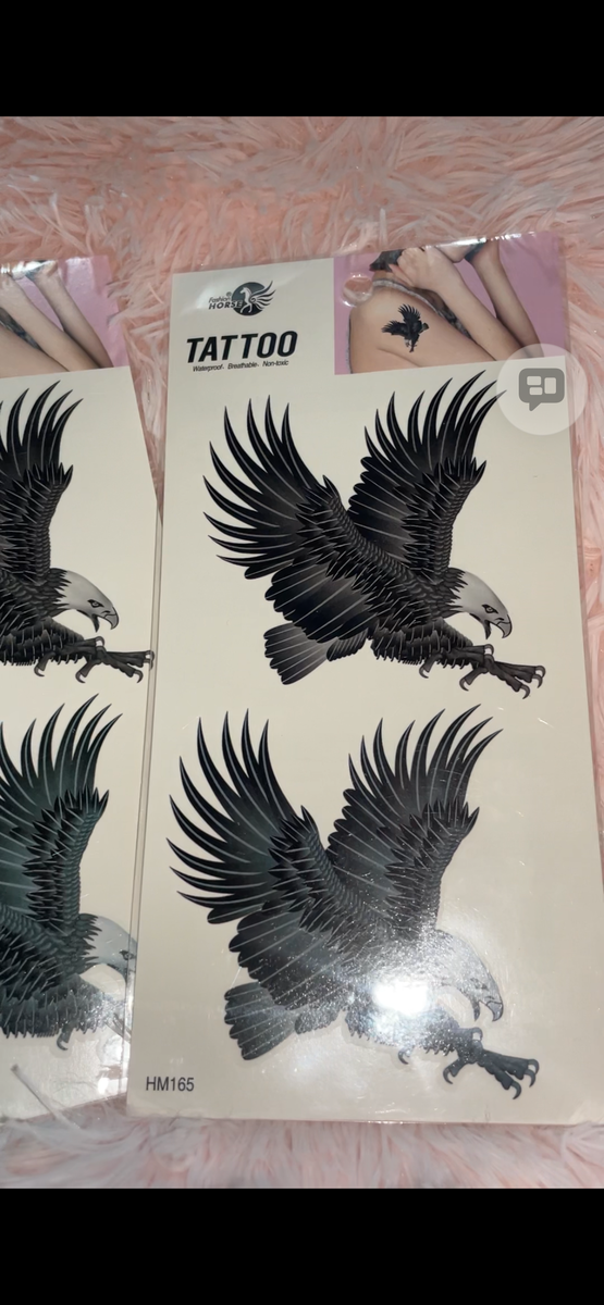 Tattoos Temporaires Roses & Aigles