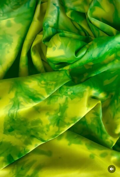 Tie and dye silk fabric