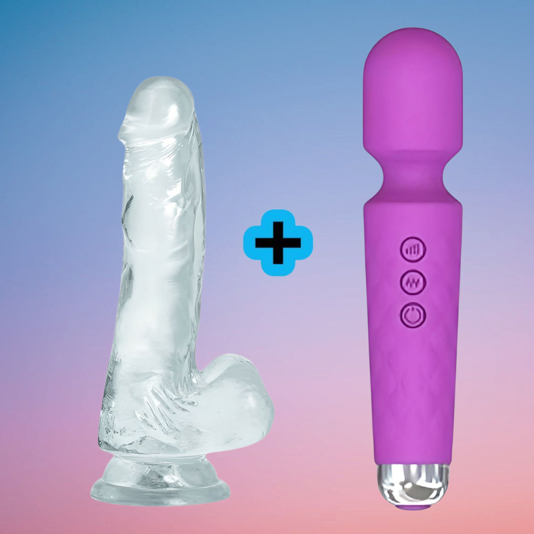 Kit Vibro + Gode 20 cm Duo Org