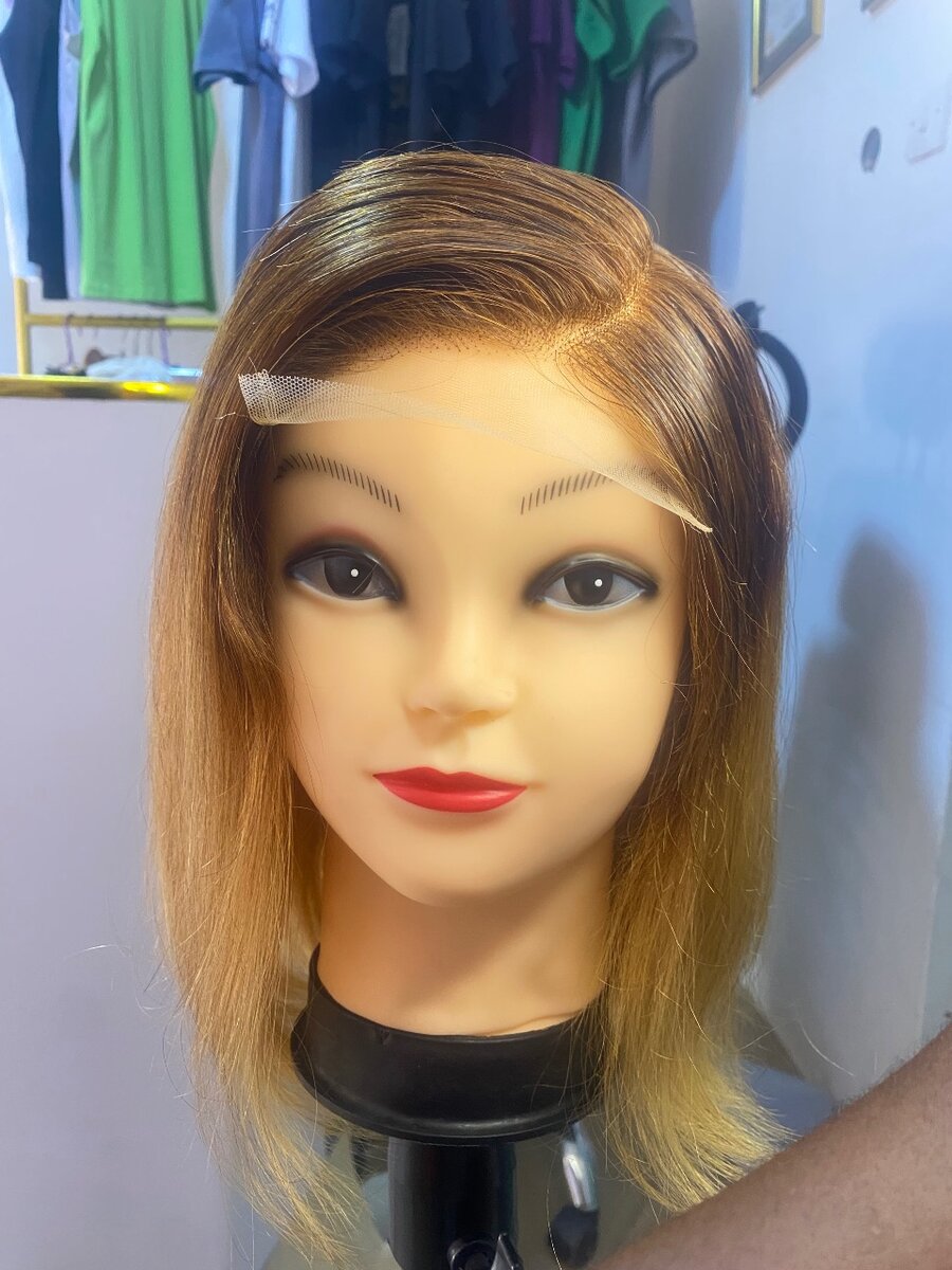 Dark root blonde wig