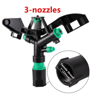 Plastic Rocker Sprinkler Agricultural Sprinkler DN25 Inner Tooth 360 Degree Automatic Rotation Angle Uncontrollable Gardening