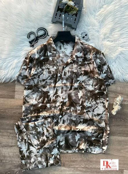 Ensemble chemise et short floral