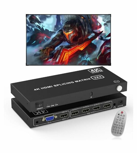 Contrôleur Mural Vidéo 2x2 4K HDMI