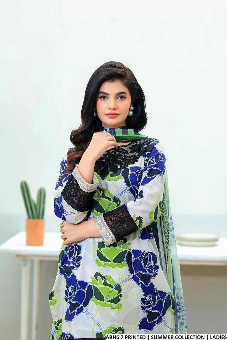 Fabric cotton with digital print duppta