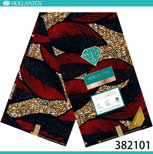 Tissu beige rouge noir