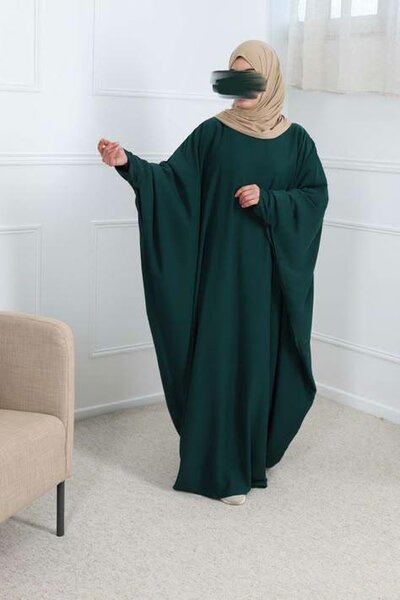 Robe Abaya Verde Élégant