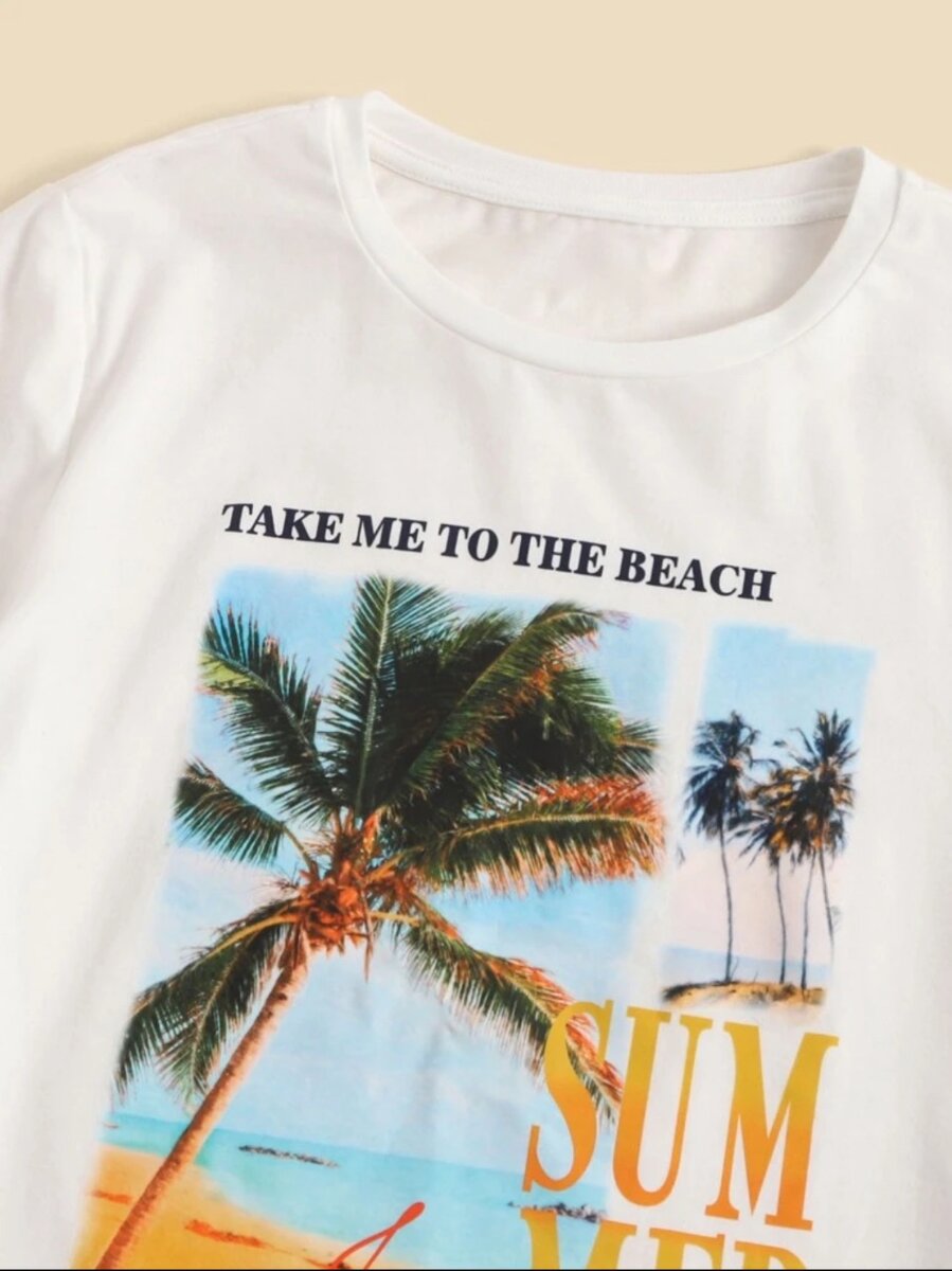 Tween Boy Plants Print Tee &  Shorts Set. 9years