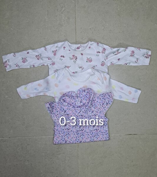 Lot de Bodies Bébé 0-18 Mois