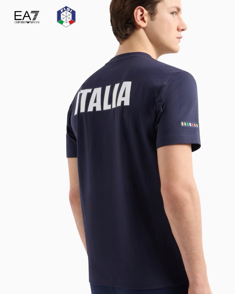 Мужская футболка  Emporio Armani EA7 x FISI