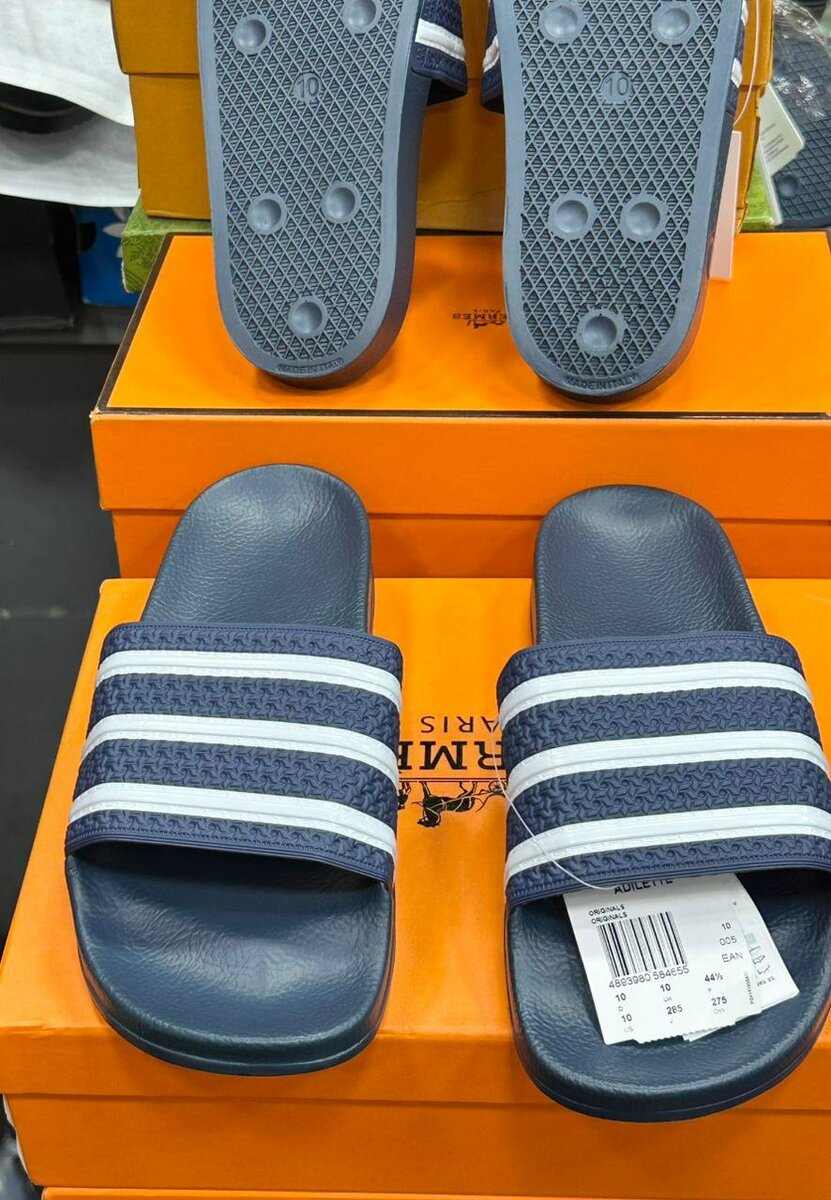 Sandales de plage bleues homme