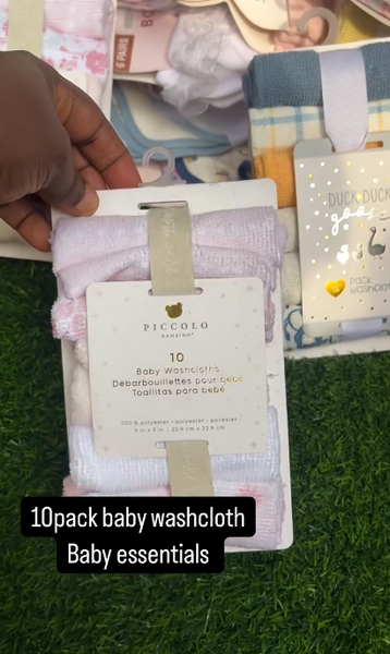 10 back babby wash clothe
