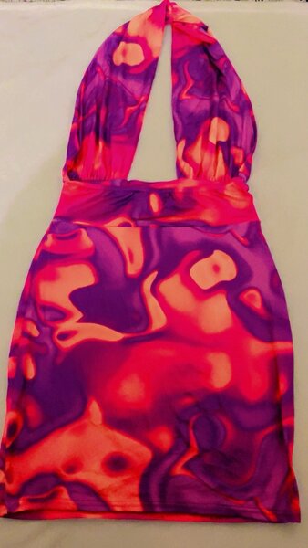 Robe chic à motifs colorés