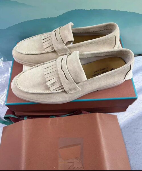 Chaussures mocassins en daim