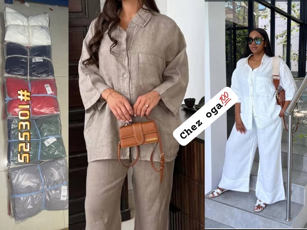 Tenue d'été en lin décontractée