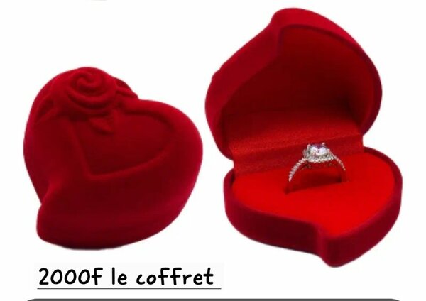 Coffret Velours Cœur Rouge