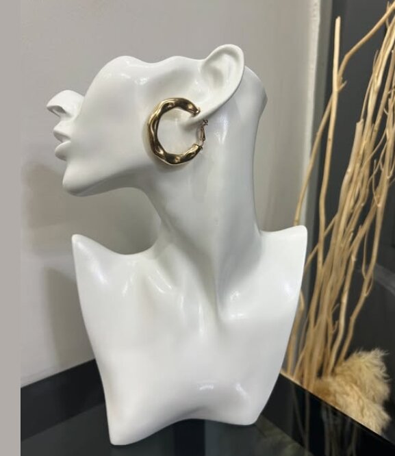 Golden women's earrings Gold hoops ✨✨✨