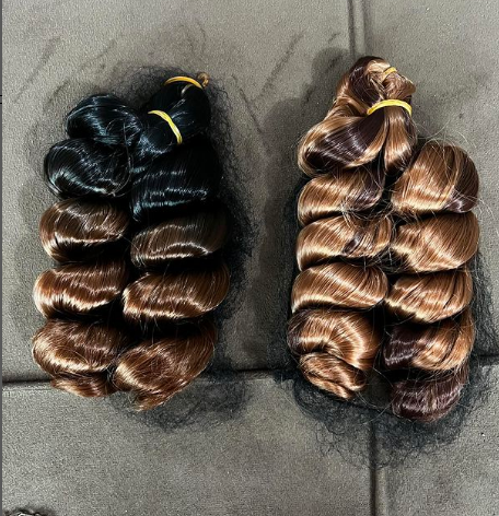 French loose curls  8 inch 4 needed for full head